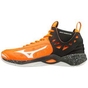 Mizuno Wave Momentum Mid Erkek Voleybol Ayakkabısı Turuncu/Siyah (Tr.MOE)